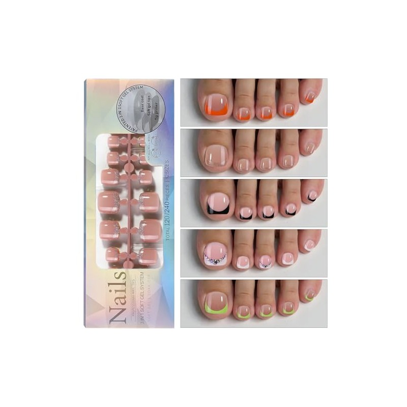 Genérico Sibomtex 120 Puntas de Gel para uñas de los