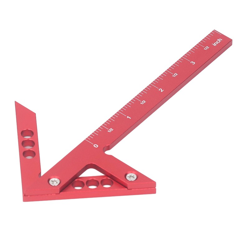 Center Gauge 100mm 45° 90° Aluminum Alloy Line Ruler Measuring
