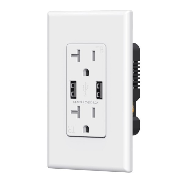 ELEGRP Cargador USB de pared, puertos USB duales de alta