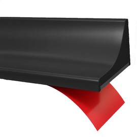 Shower Threshold Water Dam,Self Adhesive Silicone Waterproof Barrier Bathroom and Kitchen Shower Water Stopper Guard for Dry And Wet Separation Caulk Seal Strip Edge Trim(98Inch, Black)