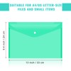 12pcs Plastic Filing Envelopes with Snap Button Closure ，Clear Document