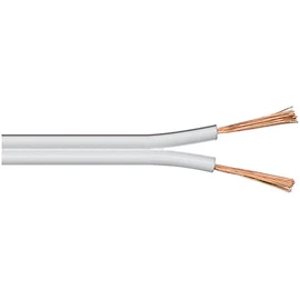 electrosmart 20m White Loud Speaker Cable Wire - Multi-Strand Ideal for Car Audio & Home HiFi - Outside Dimensions of Cable: 4mm x 2mm