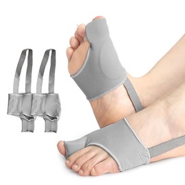 QKEPCY Hallux Valgus Korrektur Zehenspreizer Schiene Hallux Valgus Socken für Schuhe Sandalen Schiene Zehenkorrektor für Damen & Herren (Grau)