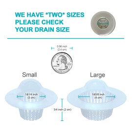 Aire Allure, 25 Pack, Hair Catcher for Bathroom Sink or Bathtub, White, Small