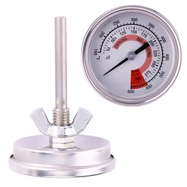 Stainless Steel 75℃-300℃ BBQ Grill Smoker Thermometer Temperature Meter Tester Monitor