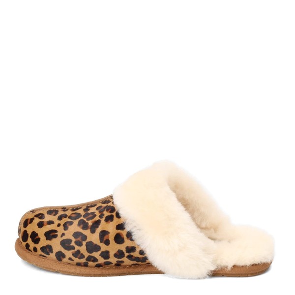 Ug Scuffette II Leopard Women's Fluffy Slippers, Natural