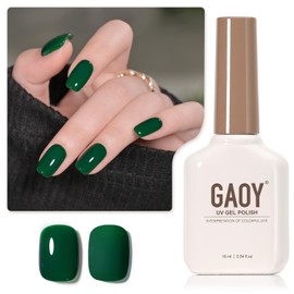 GAOY Green Gel Nail Polish, 16ml Soak Off Gel Polish, UV Light Cure for Nail Art DIY Manicure at Home, 2477 Emerald Green