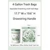 4 Gallon Small Trash Bags No-Tearing Drawstring 1.1 Mil Thick