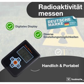 Geiger Counter - Dosimeter - Radiation Meter - Geiger Counter for Measuring μSv/H of Radioactive Radiation with German Instructions