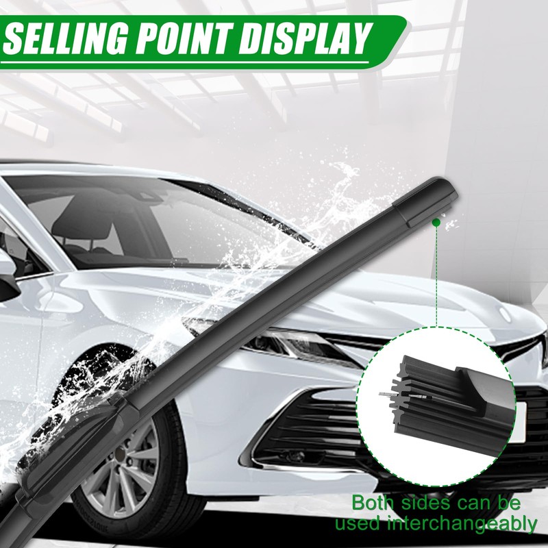 26"+18" Windshield Wipers Blades（pair for front）, OEM Quality Premium All-Seasons