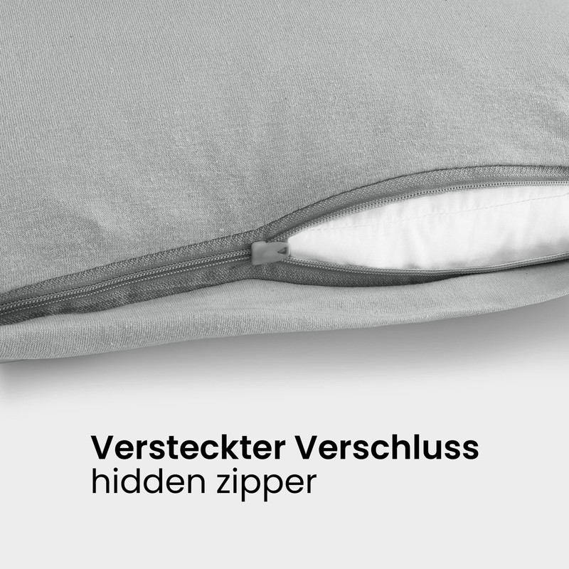 BaSaTex Double Pack Cotton Renforcé Side Sleeper Pillowcase 40 x