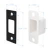 Nuk3y Deadbolt Strike Plate Square Corner 1-1/8"" x 2-3/4"" with