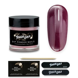 TOUGH GIRLS | Dip Powder | Includes Cuticle Stick, Nail File, Nail Buffer & Nail Wipes (Mauve)