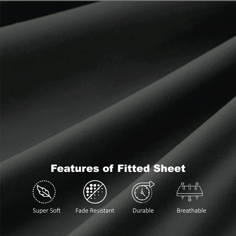 Funky Gadgets King Size Fitted Sheets Extra Deep Pocket 40cm