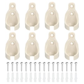sourcing map 8Pcs Bungee Ball Receivers Brackets, Universal Blinds Bungee Cord Replacement Parts for Indoor/Outdoor Roller Sun Shade Tie Downs, Beige