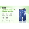 EBL 10x 9 Volt 6LR61 Alkaline Batteries cells Bulk (new)EXP.12/20