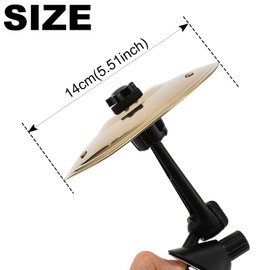 JSCARLIFE Car Cymbal Air Vent - Mini Hand-Shooting Drum Cymbal | Musical Instrument for Car Interior | Universal Fit for All Vehicles​ (Gold)