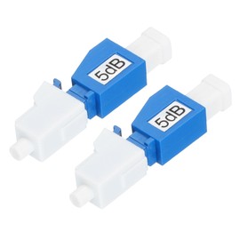 MECCANIXITY 5dB LC Fiber Attenuator, LC/UPC SM Single Mode Fixed Fiber Optic Attenuator Male to Female for Fiber Optic Transmission Pack of 2
