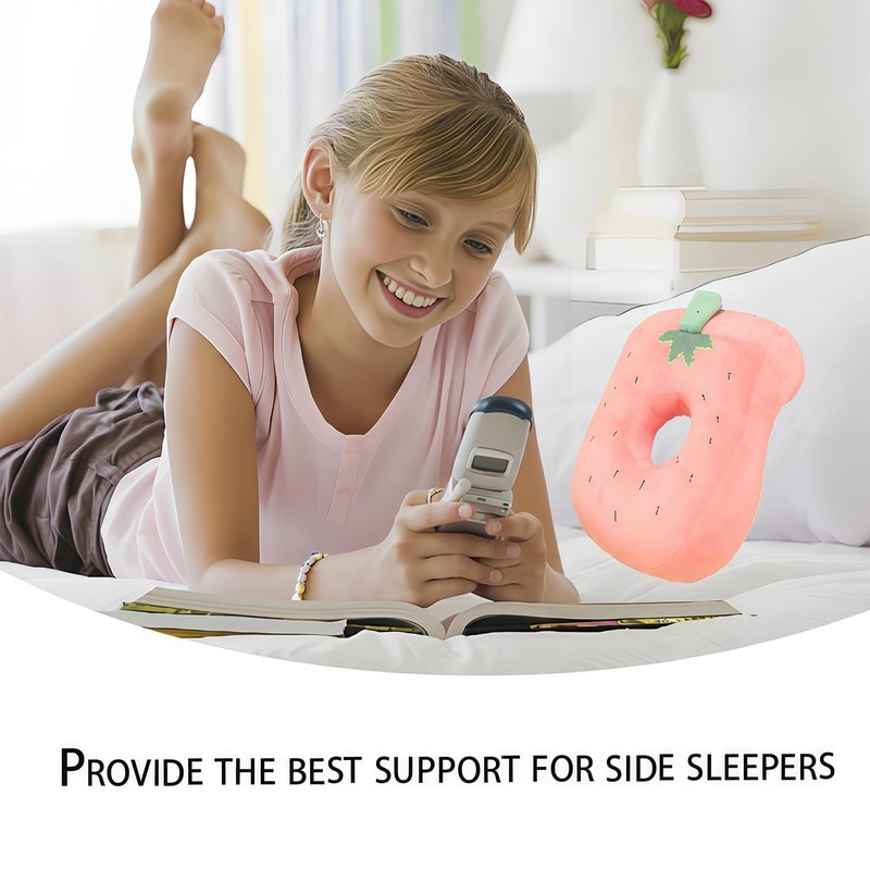 Ear Piercing Pillow, Strawberry Piercing Pillow for Side Sleepers, Attractive