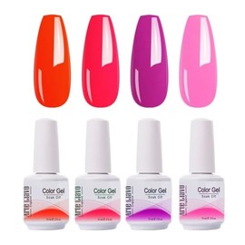 Arte Clavo 15ml Flash Glitter Pink Gel Nail Polish Soak Off UV LED Nail Gel Polish Manicure Varnish DIY 148