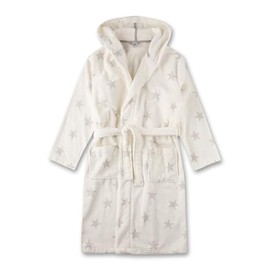 Sanetta Girls' Bathrobe, White Pebble