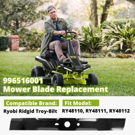 Luojiedejinbiao 996516001 Mower Blade Replacement for Ryobi Mower Tractor Compatible with Ridgid Troy-Bilt (2 PCS)