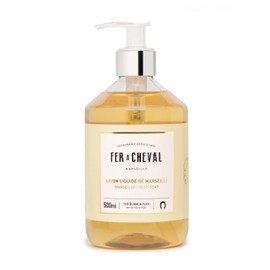 Fer à Cheval Savon Liquide De Marseille Soap, Organic Marseille Liquid Soap, French Shower Hand Soap Liquid, White Tea & Yuzu, 500ml/16.9fl oz