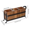 LENJKYYO Wooden Cutlery Organizer Utensil Crock Flatware Holder Countertop Silverware