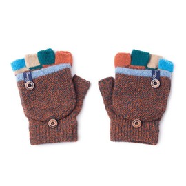 Pormow Autumn and Winter Baby Warm Gloves, Child Knitted Mittens, 3-6 Years Old -