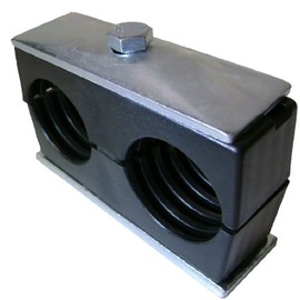 Behringer Twin Series Pipe Clamp, Polypropylene with Zinc-Plated Steel Hardware, Weld Mounting, 3/4" Pipe Size