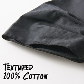 Women & Mens Japanese Bandana Wrap for Yoga, Elastic Cotton Hippie Headbands for Spring Black L