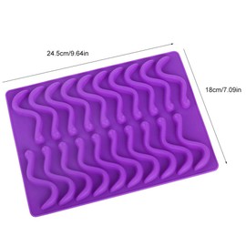 Silikon-Formen mit Pipette, 20 Fächer Gummiwürmer Regenwurm Kleine Schlange Silikonform, Gumdrop Formen für Gelee, Schokolade, Seife, Kuchenwachs, Erhältlich in Gefrierschrank, Backofen