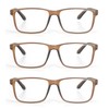 EYE ZOOM 3 Pack Plastic Frame Classic Rectangular Style Reading