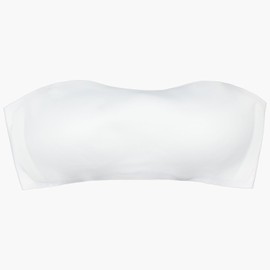 VeaRin Teens Strapless Bras Bandeau Tube Top Training Bras for Girls 10-12 12-14 14-16,32A 34A 36A 38A Push Up Bras, Black+white, 34