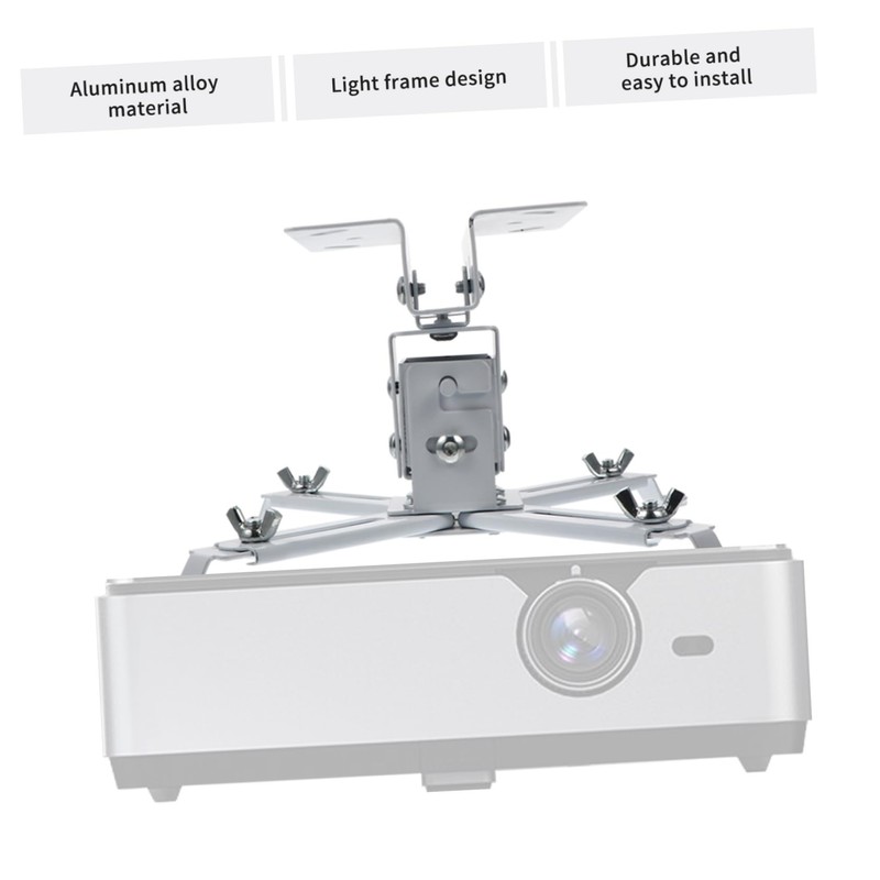 DOITOOL Projector Mount Ceiling Rack Adjustable Bracket 4-Hole Support Carbon