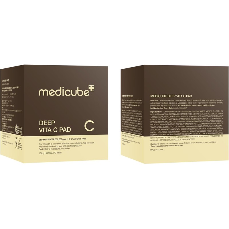 MEDICUBE Deep Vita C Pad: Pads Tonificantes con Vitamina C