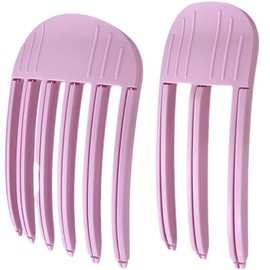 2Pcs Wind Shaping Styling Comb, Instant Hair Root Lifting Clips,Volumizing Hair Root Lifting Combs Set,Wind Shaping Styling Comb for Fluffy Bangs,High Skull Artifact No Trace Hair Clip (Rose Red)