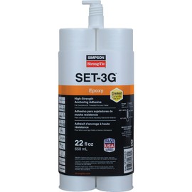 Simpson Strong-Tie SET-XP22-N Set-XP® 22-oz. High-Strength Epoxy Adhesive Cartridge w/ 1 Nozzle and Extension
