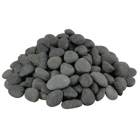 VINICS 20lbs Natural Unpolished Bulk Pebbles,1-2 Inch Black River Rocks, Hand-Picked Premium Stones for Landscaping and Garden Design, Fish Tank, Flower Pots, Pathways and Backyard