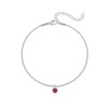 Wellike Silver Ankle Bracelets For Women Waterproof July Pink Birthstone