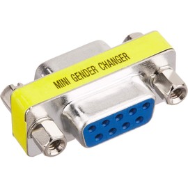 Small Adapter D-Sub9 Pin Female to D-Sub9 Pin Female DB9 Female to DB9 Female D-SUB Adapter (9 Pin Female to Female) DB9 Gender Changer RS232 Serial Communication Connector (1 piece)