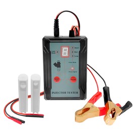 Shkalacar Probador de inyector de combustible y adaptador Probador de pulso limpiador para diagnóstico de limpieza de inyectores DIY Kits de limpieza de herramientas de diagnóstico 12V/5V Conmutable protección contra cortocircuitos