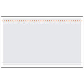 10.75" x 6.75" x 2 mil Clear Plastic Packing List Envelopes with Perforation (Case of 500)