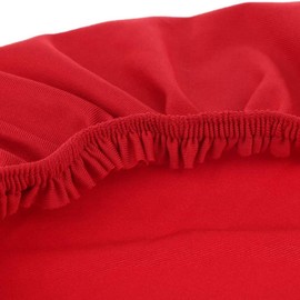 POFET 5pcs Spandex Stretch Chair Seat Cover Wedding Dining Room Chair Slipcover Removable, Stretchable, Washable - Red