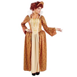 fun shack Tudor Costume Women Medieval Queen Outfit Anne Boleyn Dress for Historical Events and Themed Parties, Medium