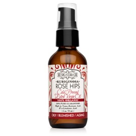 Shea Terra Rubignosa Rose Hips Cold-Pressed Extra Virgin Oil, All Natural & Organic Oil Rich in Antioxidants and Fatty Acids for Skin Repair & Rejuvenation, 2 oz