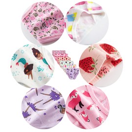 Family Feeling Kids Panties Little Girls Assorted Underwear African American Mermaid Ballet Girls Undies (Pack of 6) Size 5