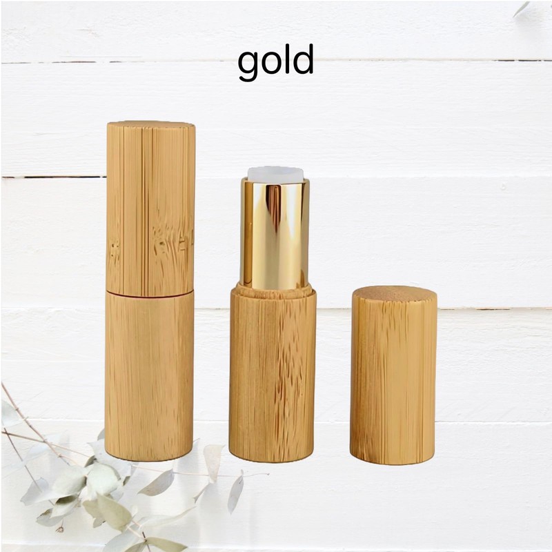 [sunbobby] Bamboo Bamboo Lip Case Gold Lip Balm Refill Container