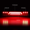 DNA Motoring 3BL-GMCD00-3D-LED-RD - Luz de freno trasera central de