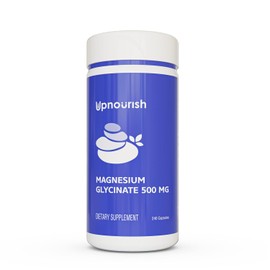 Upnourish Magnesio Glicinato Quelato 500mg Cápsulas Quelado Altamente Absorbible Puro